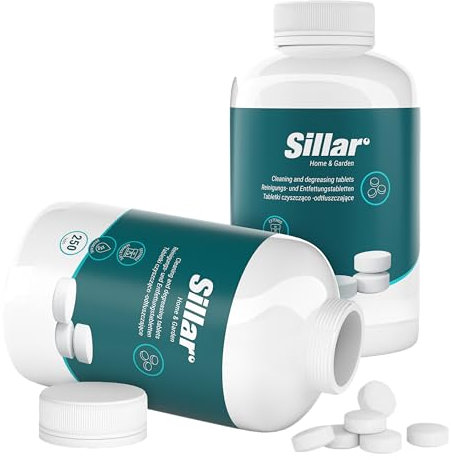 Sillar Pastiglie per la Pulizia e Sgrassaggio per Macchine da Caffè, 250 Pezzi | Adatte a Tutte le Marche, per Caffè Espresso Automatica e Bollitore Elettrico
