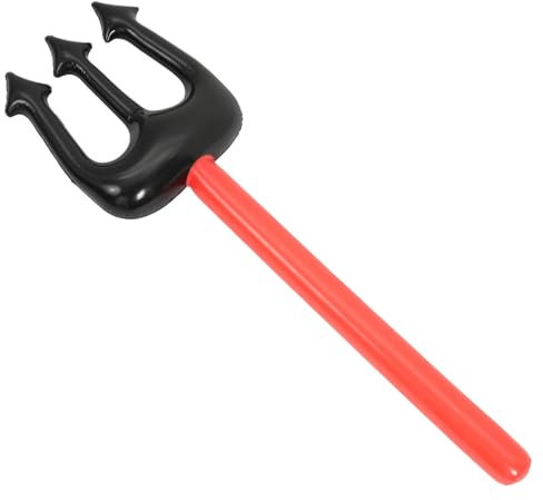PRETYZOOM Aufblasbare Teufel-Heugabel Aufgeblasene Dämonengabel Teufelskostüm-Zubehör Halloween-Requisite