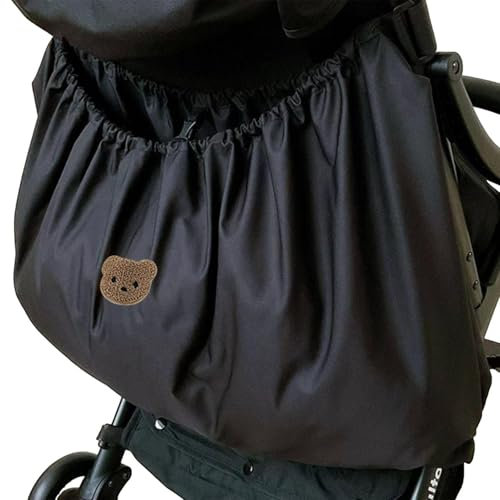 Universelle Kinderwagentasche | Kinderwagen-Organizer mit niedlichem Bärenmuster für Mama - Hängender Baby-Trolley, kompatibel mit den meisten Kinderwagen, multifunktional, große Kapazität