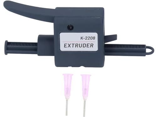 VOANZO Distributeur de Colle de Flux de Soudure K2208 avec Buses de 0,8 mm et 1,3 mm – Extrudeuse de pâte à souder Portable pour Une Soudure électronique précise, idéale pour Le Bricolage