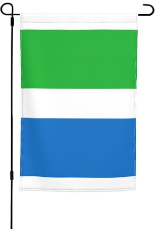 WZYCWB Bandera decorativa de jardín de 12 x 18 pulgadas, bandera decorativa de jardín, patio, balcón, patio, césped, bandera decorativa de Sierra Leona