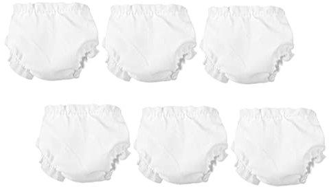 KICHOUSE Puppen Puppenanziehzubehör Wiederverwendbar Miniatur für Puppenwindeln Puppenkleidung Babypuppenunterhose Babypuppenwindeln Weiße Unterhosen Puppenunterwäsche