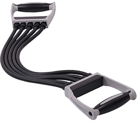 Sosoport Fitnessgeräte 1pc Fitness Spanner Brust Und Arm Entwickler 48cm Latex Seil 13cm Griffbreite
