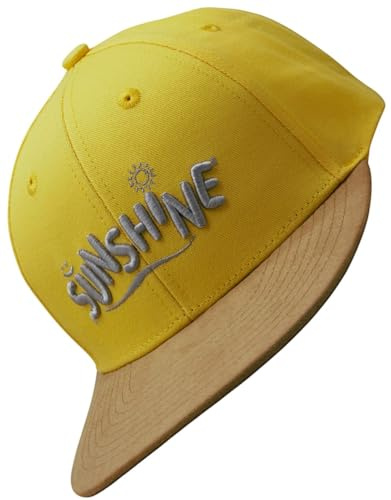 Bexxwell Cappellino Snapback per bambini Sunshine (Junior, Kids, Ragazze, Vestibilità ottimale, Cappellino unisex), giallo., Taglia unica