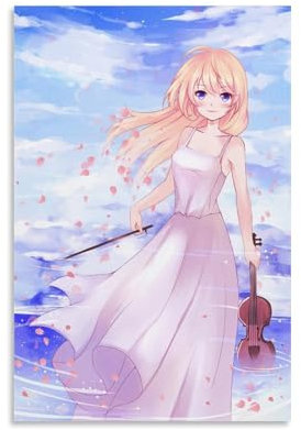 ZCHLATGDE Shigatsu Wa Kimi No Uso Póster Tu Póster Pintura Decorativa Lienzo Arte de Pared Salón Póster Dormitorio Pintura, Arte de Pared Impresión de Imagen Moderna Decoración de Habitación Familiar