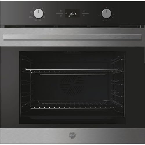 Hoover, Collection 3, HO6 H5B3YTX, 78L, Single Oven, 11 function, WiFi connected, touch and rotary control, airfry function, telescopic rails- Stainless steel and black, 59.5 x 59.5 x 56.8cm