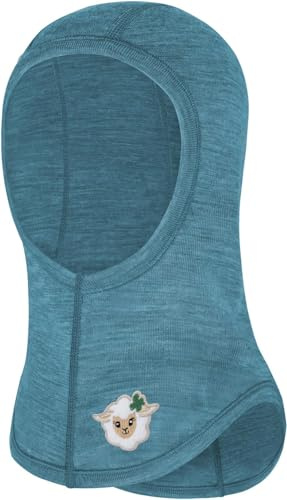 normani Baby Woll Sturmhaube Thermo Balaclava Schlupfmütze aus Wolle Wintermütze Skihaube Unterziehmütze Sturmmaske aus 100% Merinowolle von 0 bis 8 Jahre