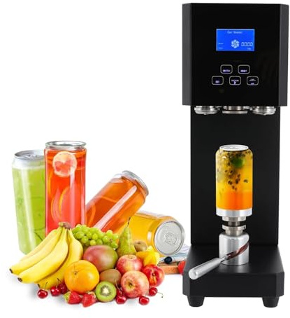 LYJIANGXIN Semi Round Bottle Machine,Electric Can Sealing Machines, 370WCommercial Sealing Machine, Glass Plastic Tin Can Cup Can Sealer with Counter