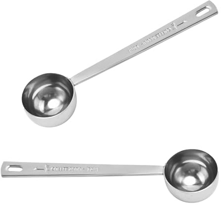 2PCS Stainless Steel Coffee Scoop with Long Handle, 15ml Capacity for Precise Measuring