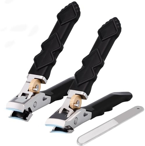 Fixhoo Nail Clippers,Large Wide jaw Opening toenail Cutter,Nail Clippers with Safety Lock for Thick Nails fixhoo orthoclip,Portable Nail Trimmer for Elderly Sen