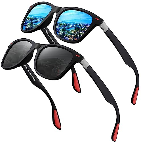 Perfectmiaoxuan Sonnenbrille Herren Damen Polarisiert UV Schutz,Vintage Klassisch Elegant Brillengestell,HD-Pilotobjektive,Golf Autofahrer Angeln Reisebrille Mode Sportbrille