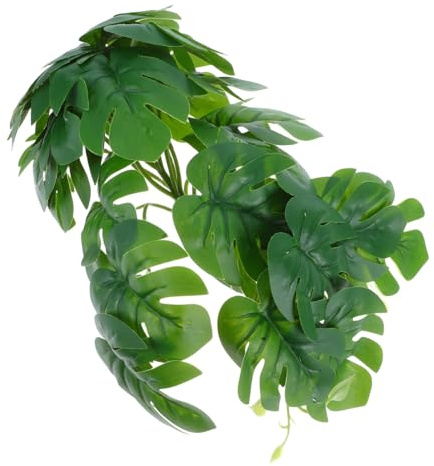 Alipis 2pcs Artificial Monstera Vines Lightweight Fake Green Leaves Trailing Plants for Indoor Outdoor Wall Decoration Kitchen Office Wedding Aesthetic