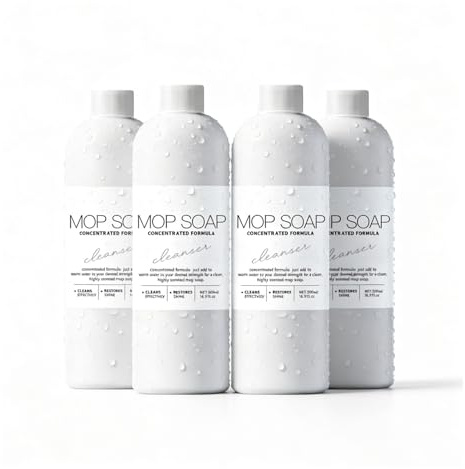 Xlethpitixz 4 Pieces 500ml Floor Cleaning Soap Solution - Highly Fragrant Floor Cleaning Agent - Deep Cleaning Mop Soap - Multi-surface Solution