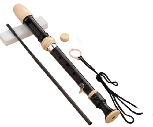 Blockflöjt Blockflöjt 6 8håls Bärbart Instrument För Vuxna Och Nybörjare(Black 8-hole)