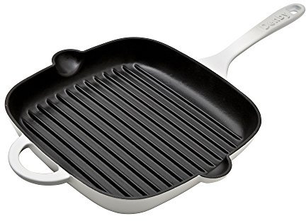Denby - Natural Canvas White Cast Iron Griddle Pan 25cm - Oven Safe, For All Hob Types, Induction, Gas, Electric, Non Stick