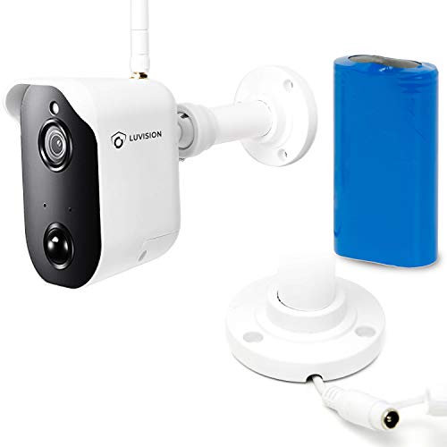 LUVISION Funk Überwachungs-Kamera Akku | Betrieb mit Akku | Full HD 2 MP 1080p | Reichweite bis 300 m | PIR-Wärmesensor | Nachtsicht | Gegensprechfunktion (Erweiterungskamera)