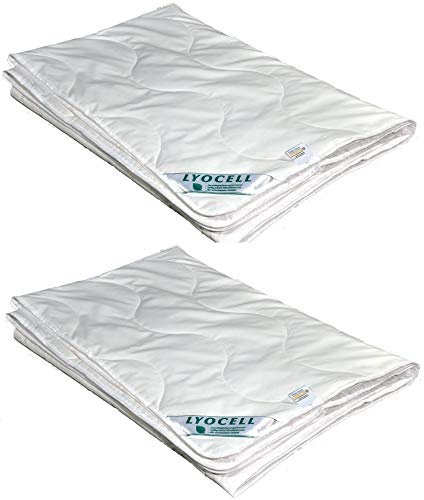 betten-traum-land Sommerhit Sommerdecke super leicht 100% Natur Lyocell Tencel Baumwolle (2 x 135x200 cm)