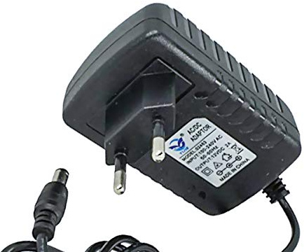 Transformador alimentador de 12 V con enchufe europeo, enchufe de casa AC220 V a CC 12 V (24W 12V 2A)