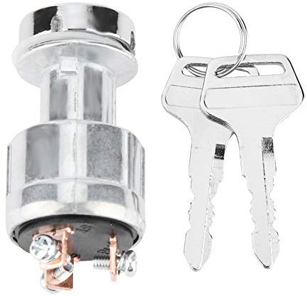 Interruttore di accensione universale KIMISS con 2 chiavi per blocco avviamento interruttore moto barca auto 12V/24V