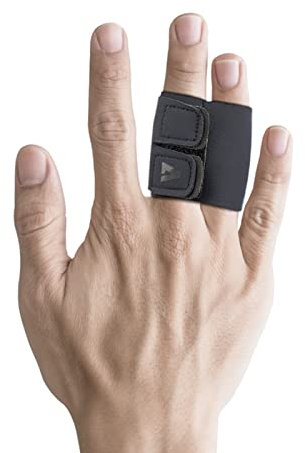 VerteLife Finger Splint, Breathable Finger Buddy Wraps Finger Sleeve Support Adjustable Elastic Finger Brace Sports Aid for Arthritis Trigger Finger Finger Pain Relief and Sport Injuries - Black/M