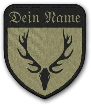 Patch Waidmann Personalisiert Jäger Abzeichen Förster Hirsch Altdeustch#37615