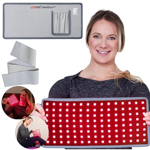 LOOKEE HealGlow Pro Cintura a infrarossi | Orgogliosamente canadese | Cintura con luce a LED – Fascia a luce rossa per uomini e donne – Il miglior regalo per i propri cari