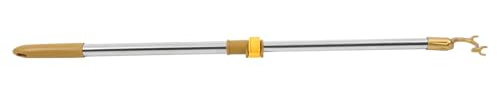 OSALADI Barra Telescópica Fácil de Estirar y Resistente para Armario Ajustable Varilla del Tendedero Dorada de Aluminio y Acero Inoxidable para Uso en Casa y Secado de Ropa