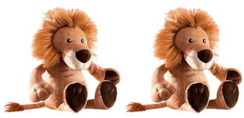Schaffer Knuddel 4821 Plüsch Löwe Kumba, 20 cm, Braun (Packung mit 2)