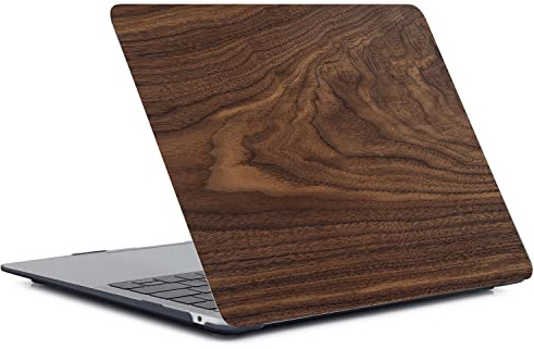 Hülle Kompatibel mit MacBook Pro 14 Zoll A2442 A2779 A2918 A2992 M1 M2 M3 Freisetzung 2021 2023 mit Liquid Retina Display Touch ID, Gedrucktes Muster Plastik Hartschale Matt Case, Holz