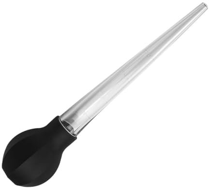 CIMAXIC Turkey Baster Silicone Injector for Cooking Flavor Injector Tube Black 8-Sided Basting Tool for Turkey BBQ and Meat Marinating