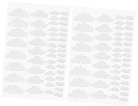 ANDRESLAD 96stücke Teiliges Wolken Wandtattoo Für Kinderzimmer Selbstklebende Pvc Wandsticker Verschiedenen Dekoration Für Babyzimmer Und Spielzimmer Sicher