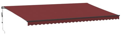 vidaXL Markise Automatisch, Gelenkarmmarkise mit Kurbel, Sonnenmarkise für Garten Terrasse Bistro, Balkonmarkise Sonnenschutz, Weinrot