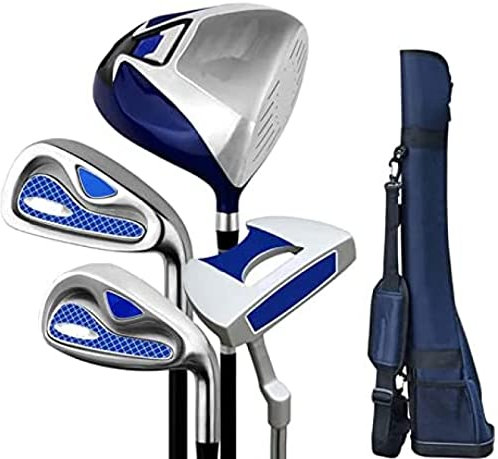 HSWOYEA Set Completo di Mazze da Golf, 4 Pezzi per Uomo e Donna, Mano Destra, Set Completo da Golf per Uomo e Donna, Set di Mazze da Golf con Piccola Borsa