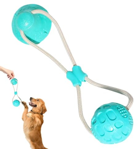 Hqunjikp Suction Cup Dog Toy,Dog Chew Toys Tug of War Rope | Reusable Puppy Teether, Interactive Dog Toy, Dog Teeth Cleaning Toy for Relieving Boredom