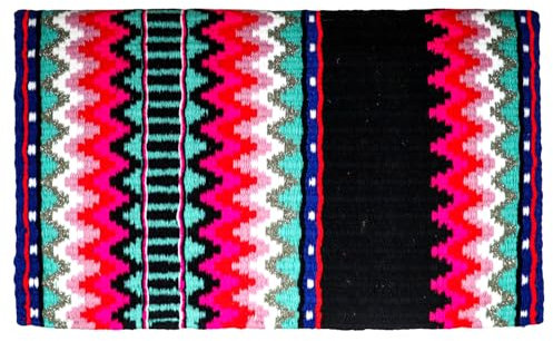 EQUIEMPRESS Sattelunterlage Western Show/Westernsatteldecke aus Neuseelandwolle, Top Wool Pad Sensor Flex (Anpassung möglich) A-634 (34 x 42)