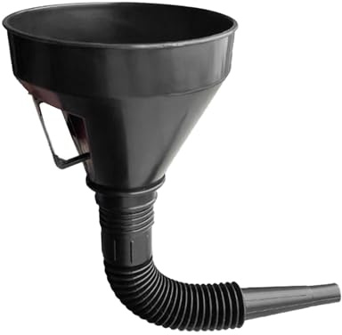 Einfülltrichter Kfz Plastik Öltrichter Trichter mit Schlauch und Sieb Schwarz Tanktrichter Benzin Trichtersatz Auto Benzintrichter Kraftstofftrichter für Auto Wasser Öl