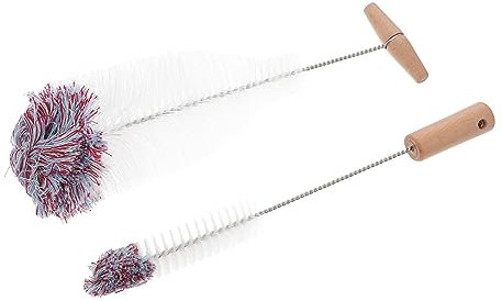 Mikinona 2stücke Teiliges Flaschenbürsten Glasflaschen Effektive Für Trinkflaschen Bierflaschen Und Babyflaschen Ergonomischer Holzgriff Kratzfrei Und Langlebig Für Zugängliche