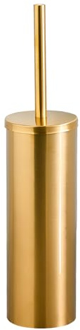 NIKCORP - Toilettenbürste WC Bürste, Klobürste WC Bürstenhalter - für Hotels, Wohnungen, Villen und öffentliche Räume - aus rostfreiem Stahl - Gold Chrom