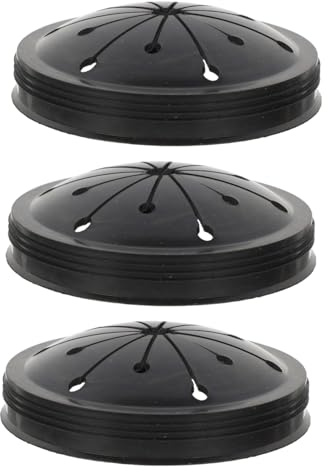 DIYEAH Couvercle de Broyeur à Déchets Noir en Silicone, 3 Pièces, Multifonctionnel et Amovible, Protection Pratique Anti-éclaboussures pour Évier Cuisine | Silicone Noir, Remplacement Facile, Protège les Débris, Couvercle de Drain Créatif pour Évier