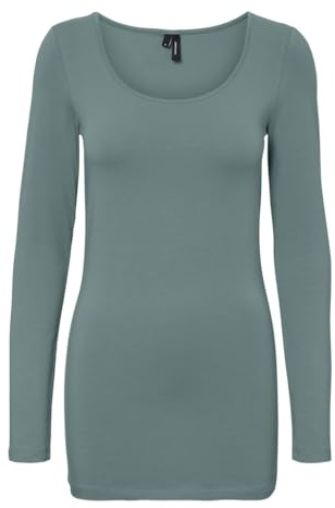 VERO MODA Damen VMMAXI My LS Soft Long U-Neck, Stormy Sea, L