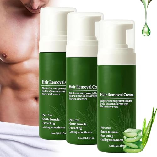 Die Botane Haarentfernungscreme für Männer mit natürlicher Aloe Vera ist feuchtigkeitsspendend und pflegend, klebt nicht und eignet sich für Gesicht, Körper und Intimbereich.