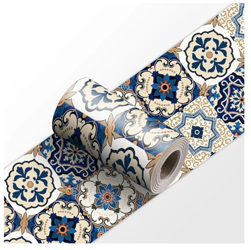 JTKSSCS Greche Adesive Per Pareti 1 adesivo da parete in ceramica, stacca e attacca, for paraschizzi cucina, strisce decorative for piastrelle, for battiscopa del bagno(YX-169,30cmX240cmX1roll)