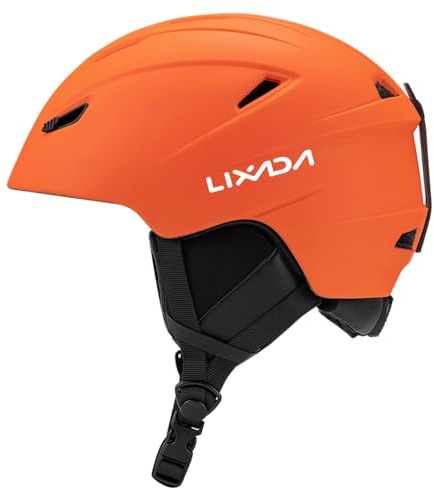 Skidhjälm Isolerad Skidhjälm Justerbar Hela säsongen Användningsfunktioner 14 ventilationshål Lämpliga för skidåkning Kompatibel med skridskoåkning Cykling Skateboardåkning och (Orange)