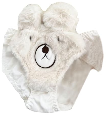 WNXGNHO Culotte en fourrure pour femme - Joli ours - Sous-vêtements en peluche - Lingerie de dessin animé - Cosplay - Cadeaux - Taille basse