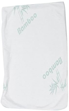 Amosfun Fodera per cuscino Cervical 60 x 40 x 14 cm, in fibra di bambù, federa di ricambio per cuscino ergonomico a memoria di forma, busta traspirante e morbida per sonno riparatore, bianco