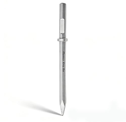 MonkeyKingBar- Long 22 Hex Chisel Bits Bull Point Chisel Bit-Round Hex Hammer & Spline Hammer Steel