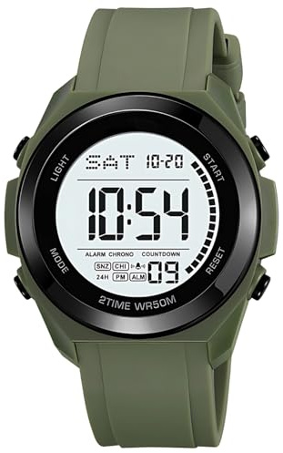 Orologio da donna con contapassi, orologio fitness senza cellulare, nessuna connessione app, retroilluminazione EL, cinturino in silicone, confezione regalo, 25 cm