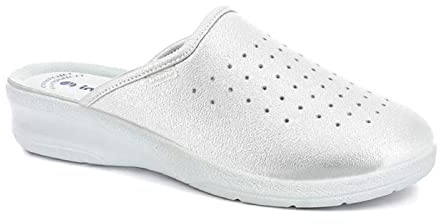 inblu Pantofole Ciabatte SANITARIE da Donna MOD. 50-33 Argento (38)