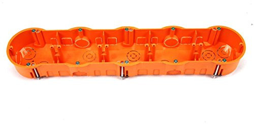 Pawbol Hohlwanddose 5-fach Schalterdose Abzweigdose Hohlraumdose Ø 60 x 45 mm orange