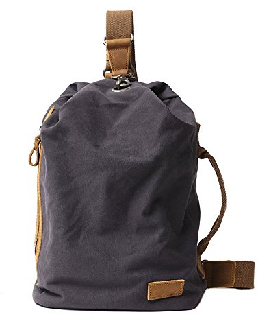 Neuleben Vintage Sling Rucksack Schulterrucksack Canvas Daypack Brusttasche Retro Schultertasche Klein Damen Herren für Reise Outdoor Sport Freizeit